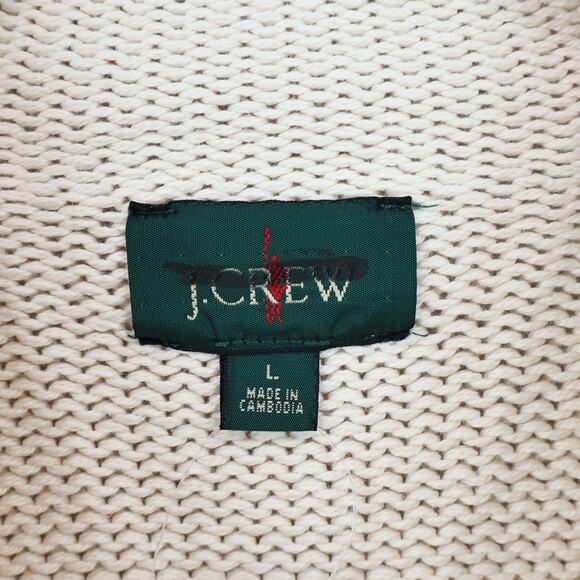 NWT J.Crew 1988 Roll Neck Relaxed Fit Sweater 100% Cotton Mountain White Large - Picture 7 of 9